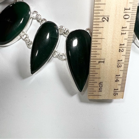 Jadeite 925 Large Gemstone Necklace ONLY - Picture 5 of 9